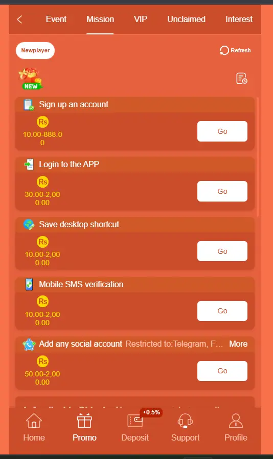 588Win Free Bonuses interface